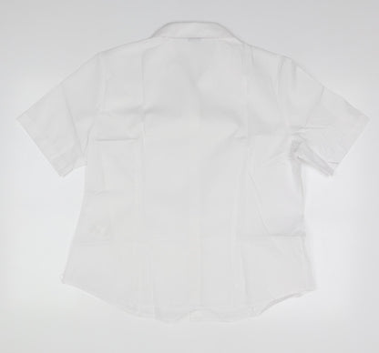 Womens UK Size 18 Disley White Basic Button-Up