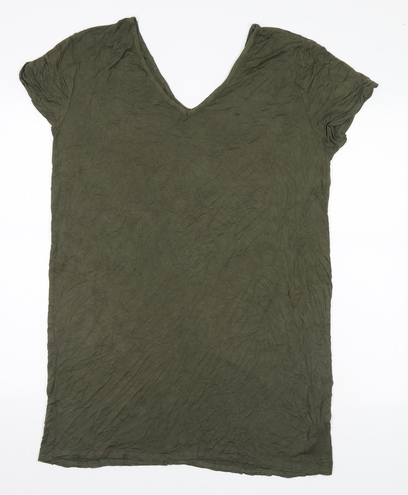 Womens UK Size 14 PRETTYLITTLETHING Green Basic T-Shirt
