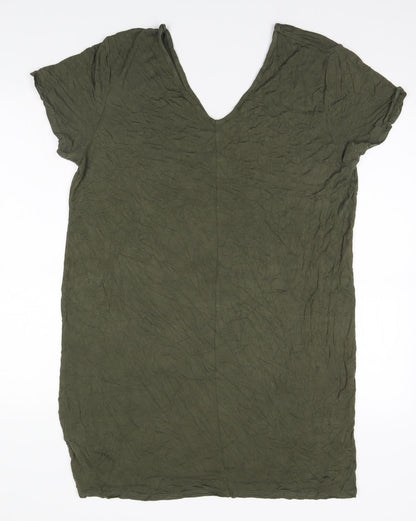 Womens UK Size 14 PRETTYLITTLETHING Green Basic T-Shirt