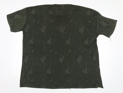 Womens UK Size  Preworn Green Basic T-Shirt