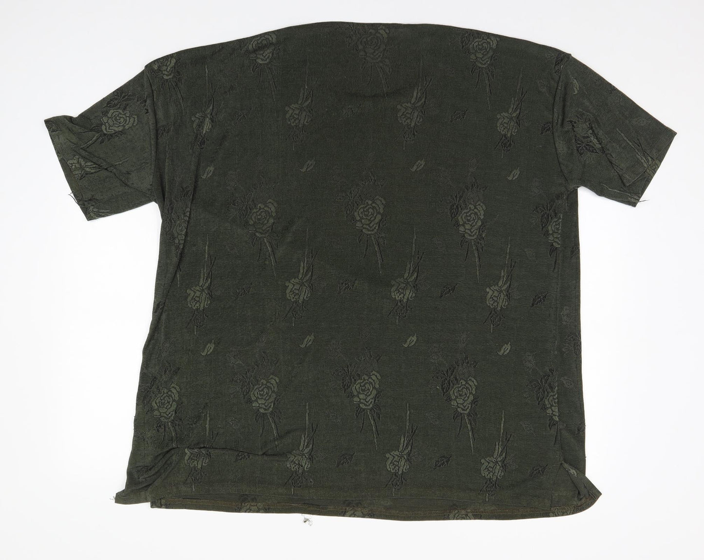 Womens UK Size  Preworn Green Basic T-Shirt