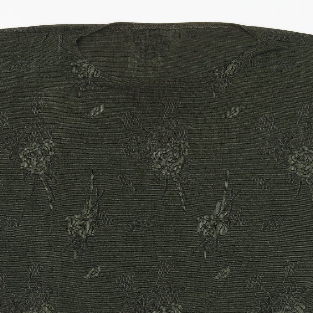 Womens UK Size  Preworn Green Basic T-Shirt