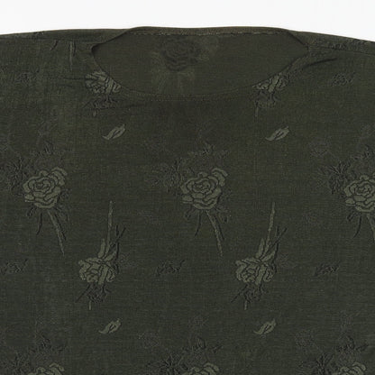Womens UK Size  Preworn Green Basic T-Shirt