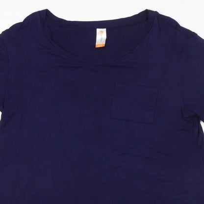 eanklosco Womens Blue  Viscose A-Line  Size XL Round Neck