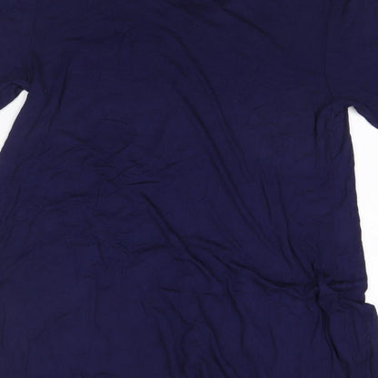 eanklosco Womens Blue  Viscose A-Line  Size XL Round Neck