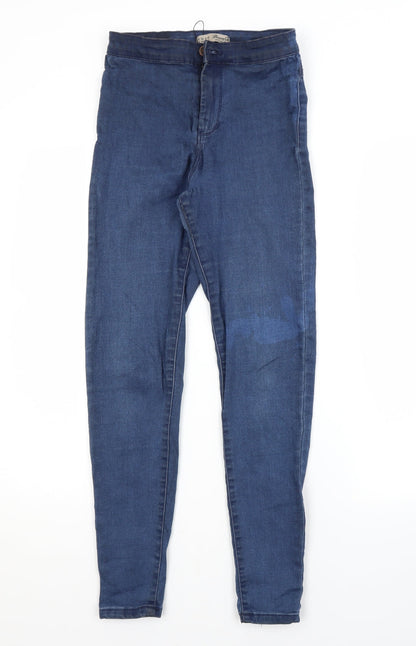 Primark Womens Blue  Cotton Skinny Jeans Size 8 L27 in Regular
