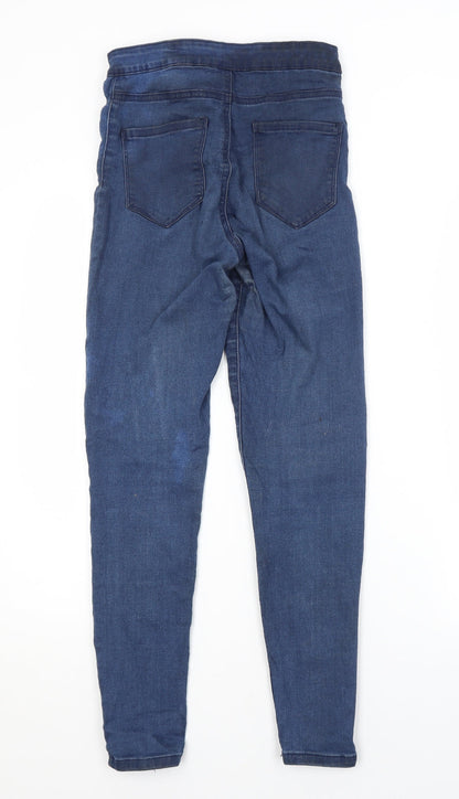 Primark Womens Blue  Cotton Skinny Jeans Size 8 L27 in Regular