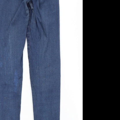 Primark Womens Blue  Cotton Skinny Jeans Size 8 L27 in Regular