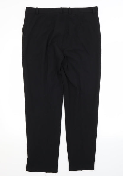 Womens UK Size 14 M&S Regular Fit  Black Trousers