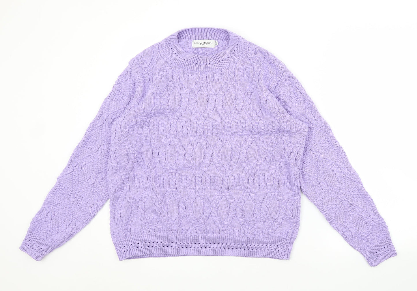 Womens UK Size 18 Beaumonde Paris Purple Pullover Jumper