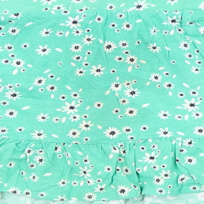 Preworn Girls Green Flecked Cotton A-Line Skirt Size 5 Years  Regular