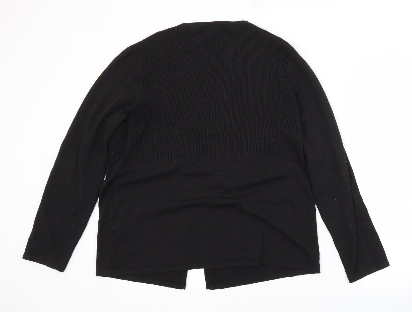Womens UK Size M Preworn Black Cardigan Jumper