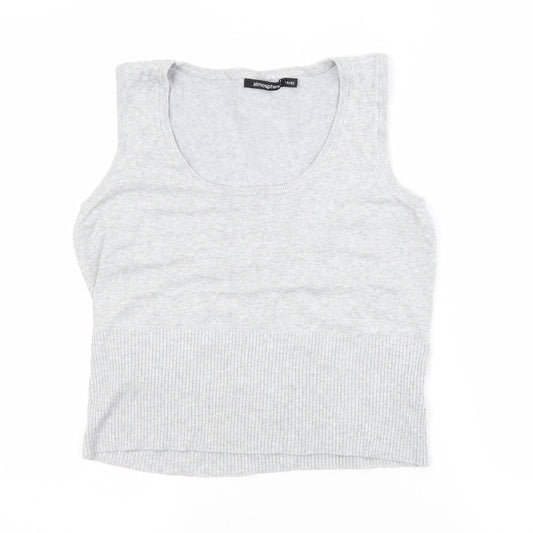 Womens UK Size 14 Atmosphere Grey Basic Tank