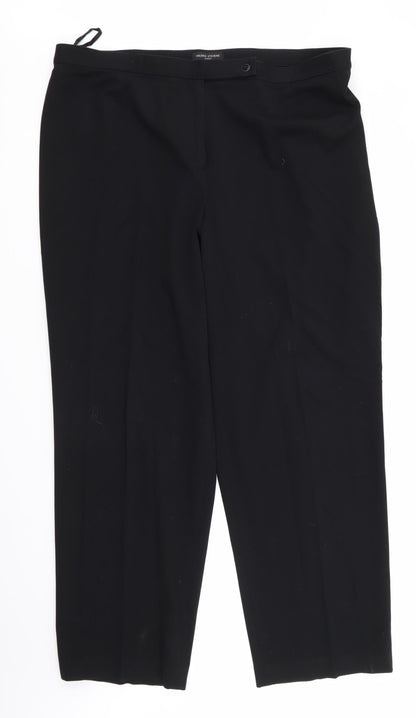 Valerie Stevens Womens Black  Polyester Trousers  Size 20 L31 in Regular