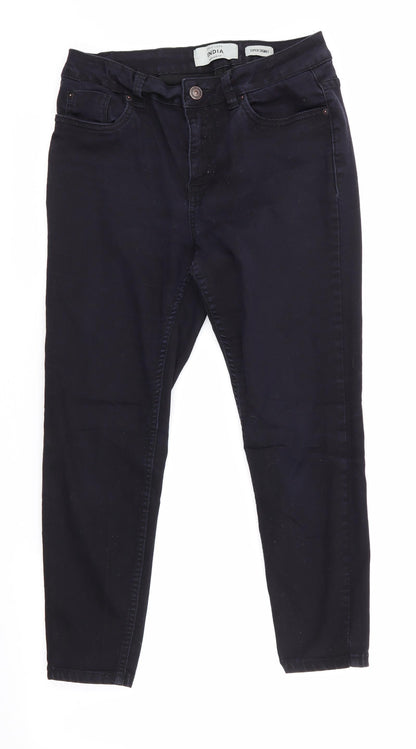 New Look  Womens Blue  Cotton Skinny Jeans Size 10 L23 in Regular  - Blue Black India Super Skinny