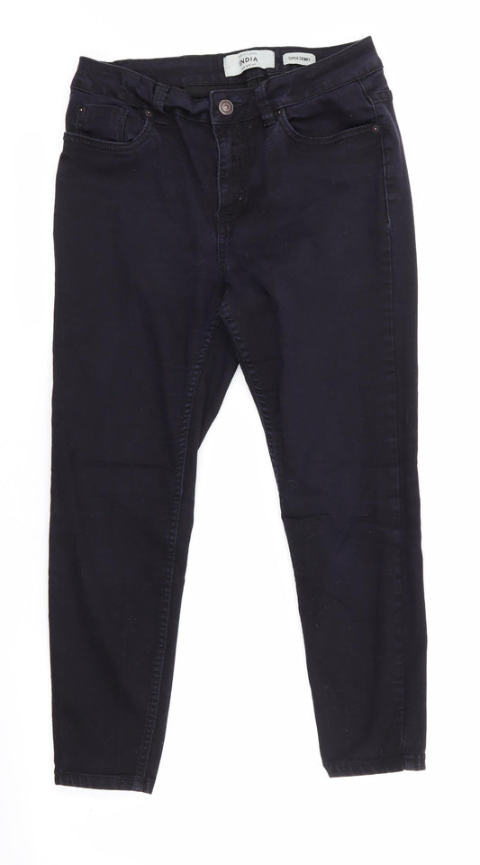 New Look  Womens Blue  Cotton Skinny Jeans Size 10 L23 in Regular  - Blue Black India Super Skinny