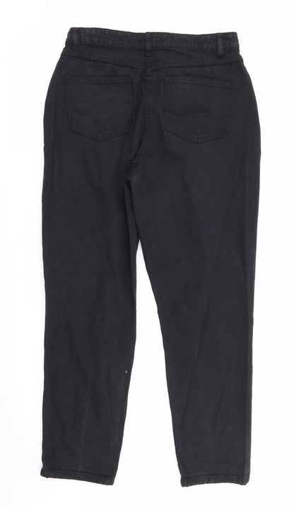 Parisian Womens Black  Cotton Chino Trousers Size 10 L27 in Regular  - Distressed look