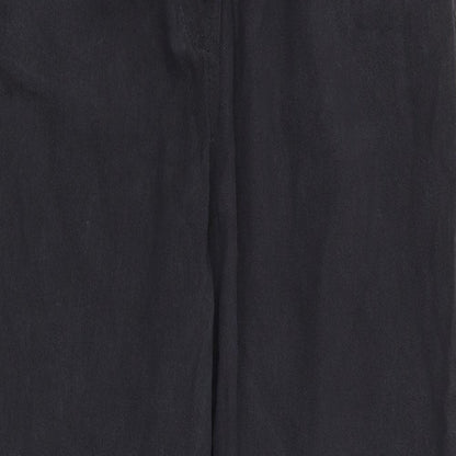 Parisian Womens Black  Cotton Chino Trousers Size 10 L27 in Regular  - Distressed look