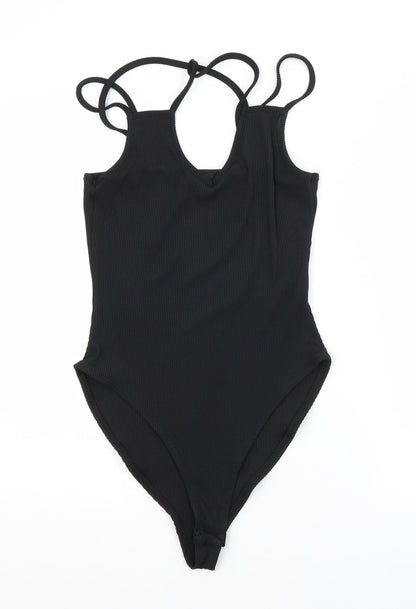 New Look Womens Black  Polyester Unitard One-Piece Size 12