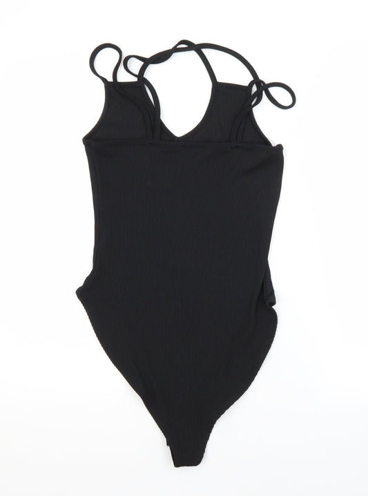 New Look Womens Black  Polyester Unitard One-Piece Size 12