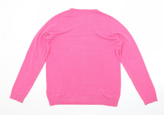 Womens UK Size 10 M&S Pink Pullover Jumper