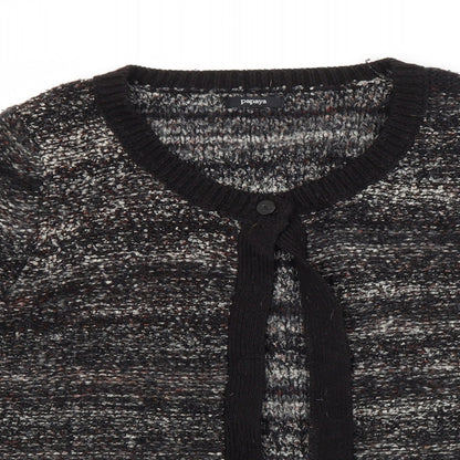 Womens UK Size 14 Papaya Grey Cardigan Jumper