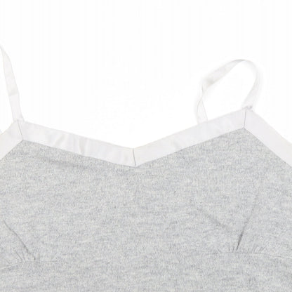 Fenn Wright Manson Womens Grey  Cotton Cropped Tank Size XL V-Neck