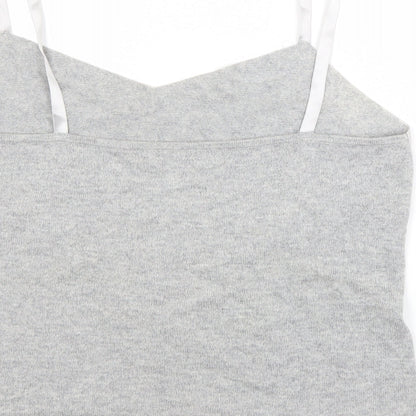 Fenn Wright Manson Womens Grey  Cotton Cropped Tank Size XL V-Neck