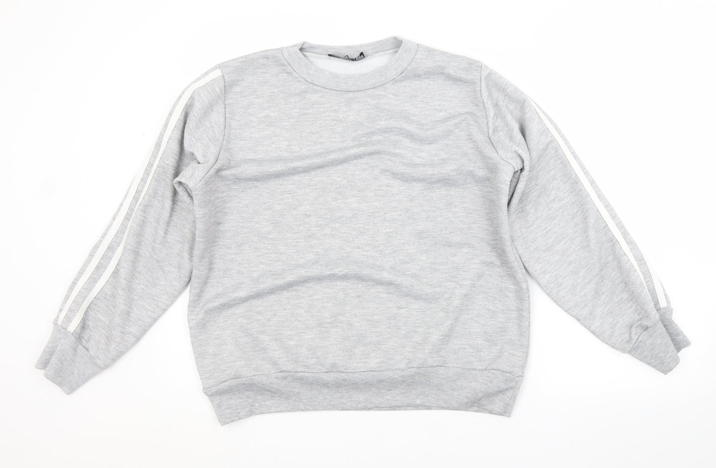 Boohoo Womens Grey  Polyester Pullover Sweatshirt Size 12