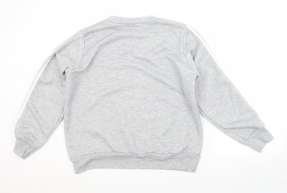 Boohoo Womens Grey  Polyester Pullover Sweatshirt Size 12