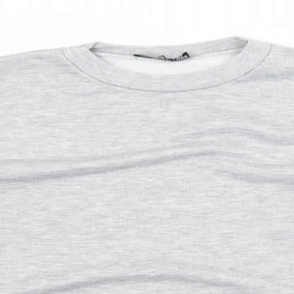 Boohoo Womens Grey  Polyester Pullover Sweatshirt Size 12