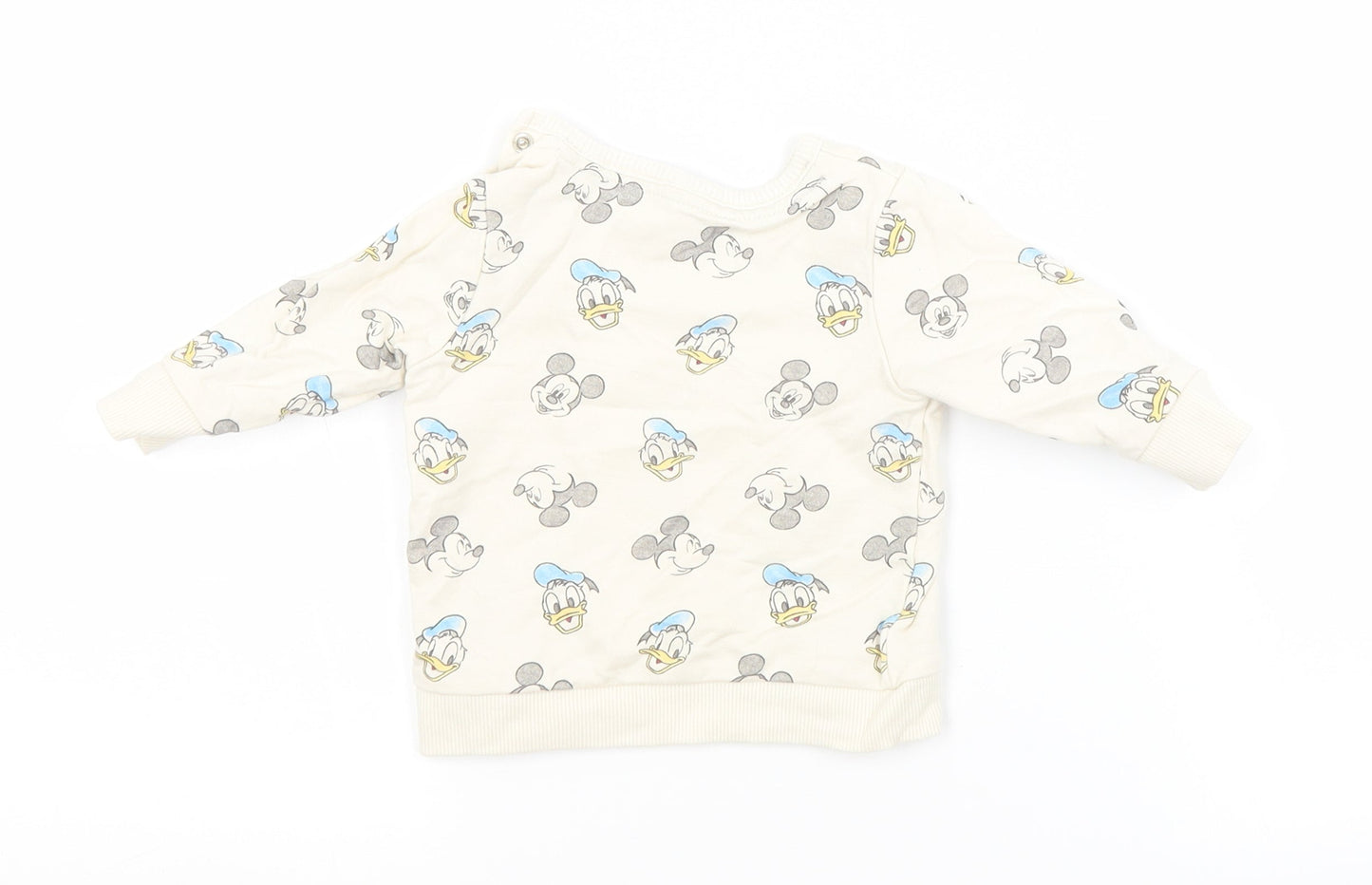 George Baby Beige Spotted Cotton Pullover Jumper Size 0-3 Months   - DISNEY