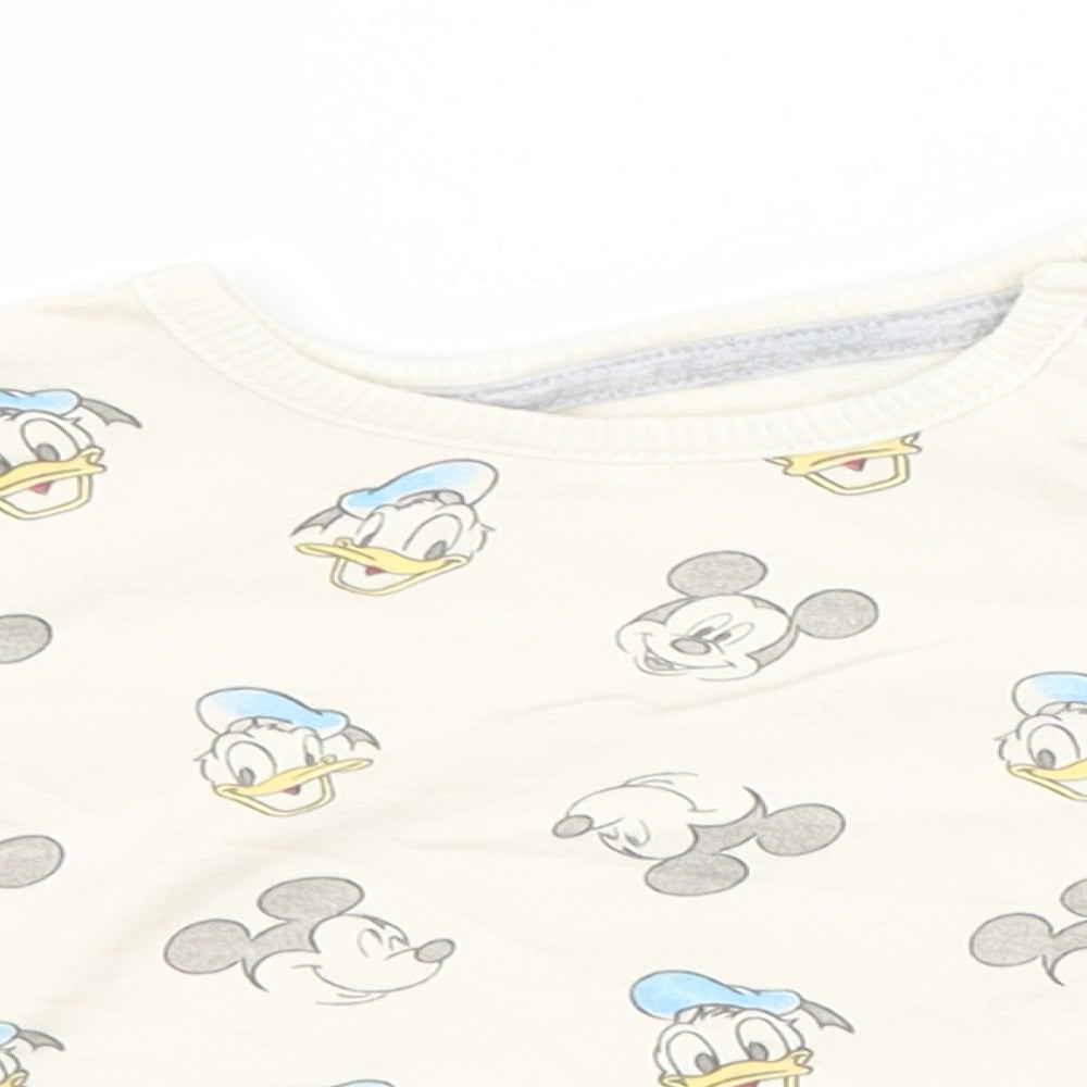 George Baby Beige Spotted Cotton Pullover Jumper Size 0-3 Months   - DISNEY