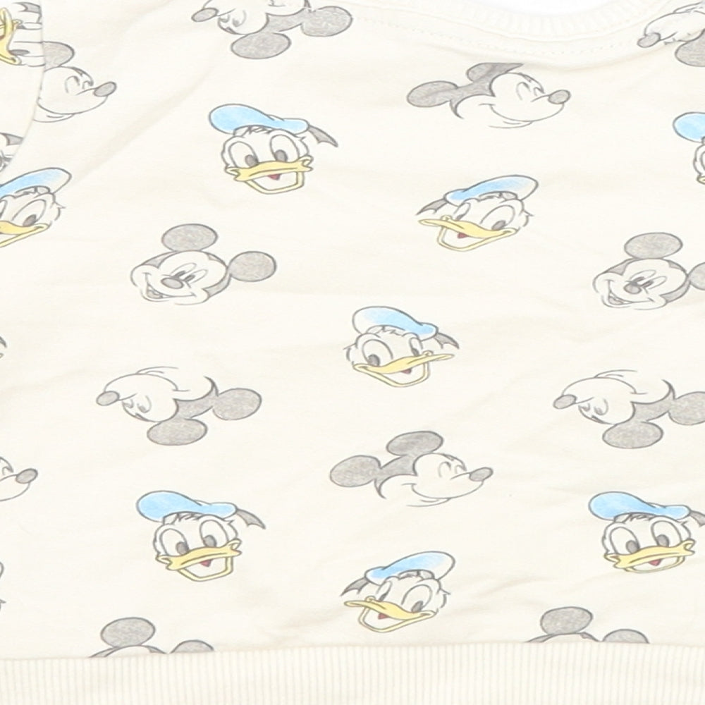 George Baby Beige Spotted Cotton Pullover Jumper Size 0-3 Months   - DISNEY
