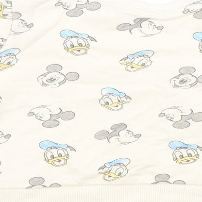 George Baby Beige Spotted Cotton Pullover Jumper Size 0-3 Months   - DISNEY