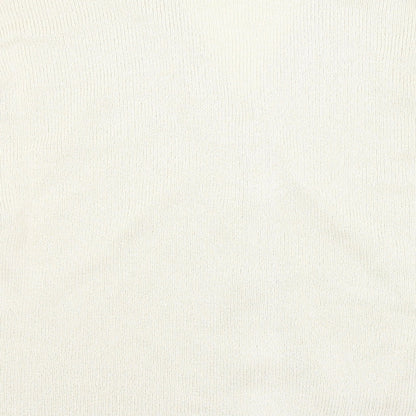 FUTURE LADY Womens Gold V-Neck  Acrylic Cardigan Jumper Size 10