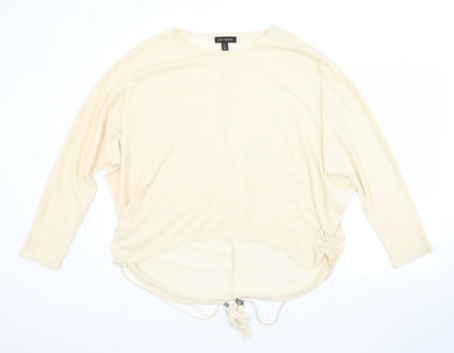 Womens UK Size L QED London Beige Pullover Jumper