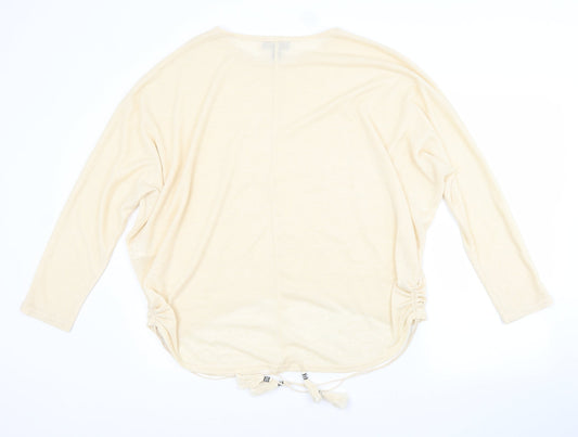 Womens UK Size L QED London Beige Pullover Jumper