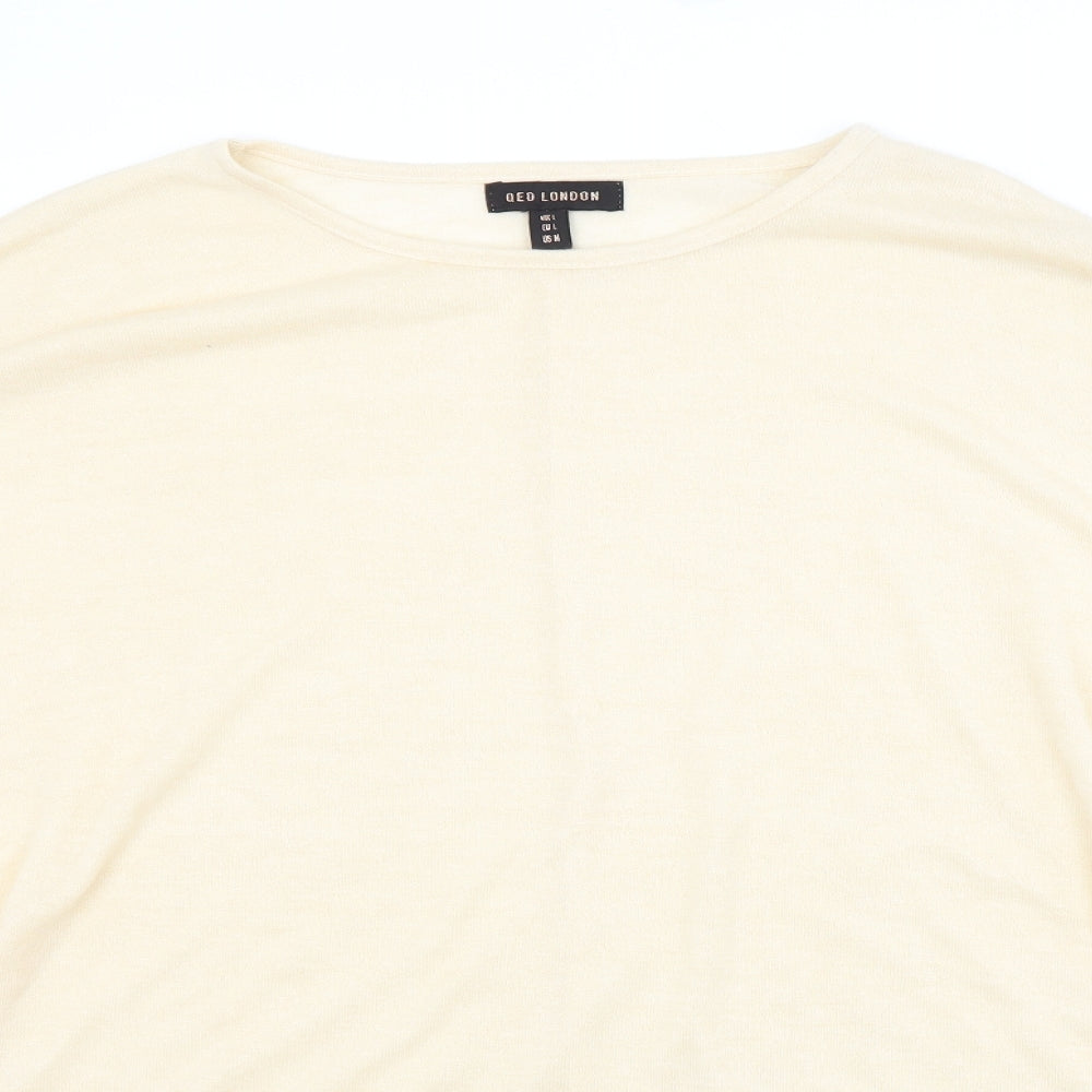 Womens UK Size L QED London Beige Pullover Jumper