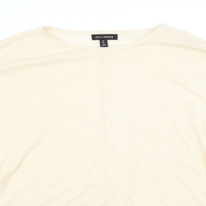 Womens UK Size L QED London Beige Pullover Jumper