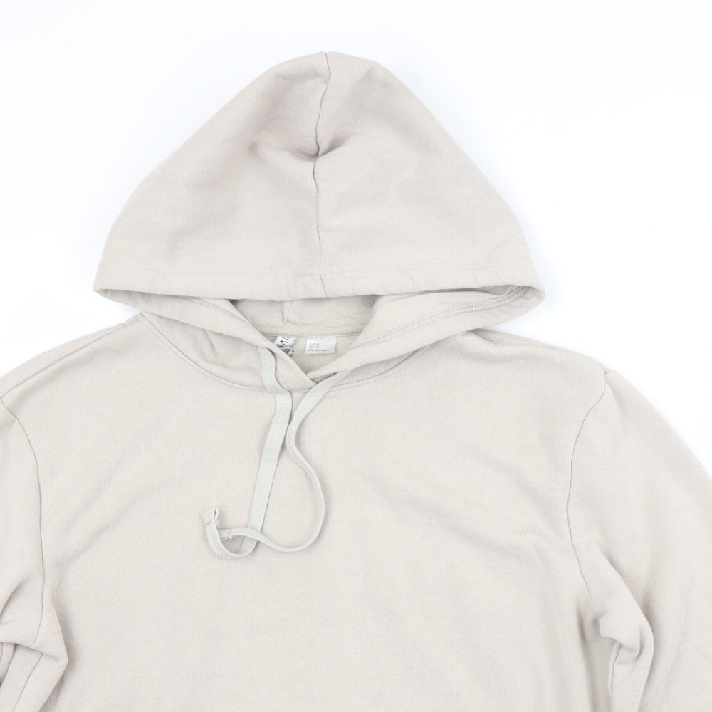 H&M Womens Grey  Cotton Pullover Hoodie Size M