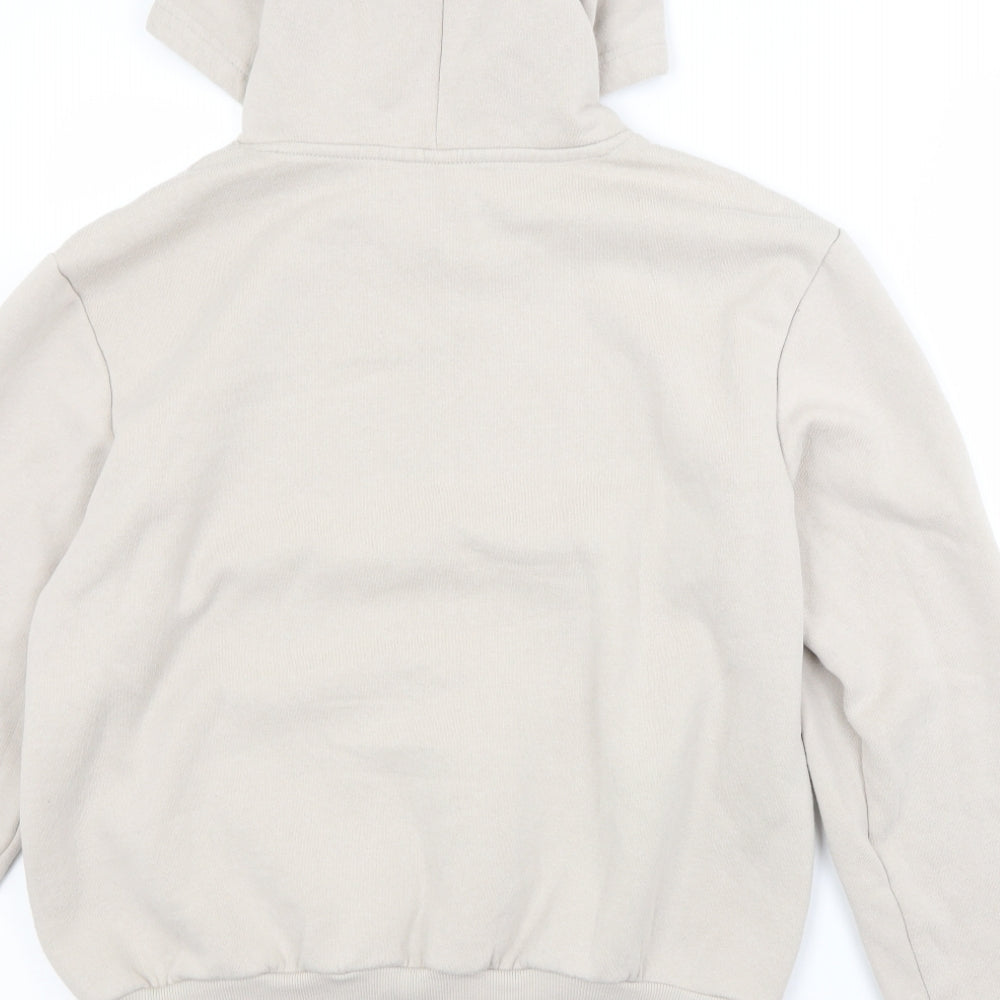 H&M Womens Grey  Cotton Pullover Hoodie Size M