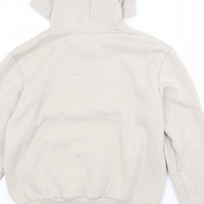 H&M Womens Grey  Cotton Pullover Hoodie Size M