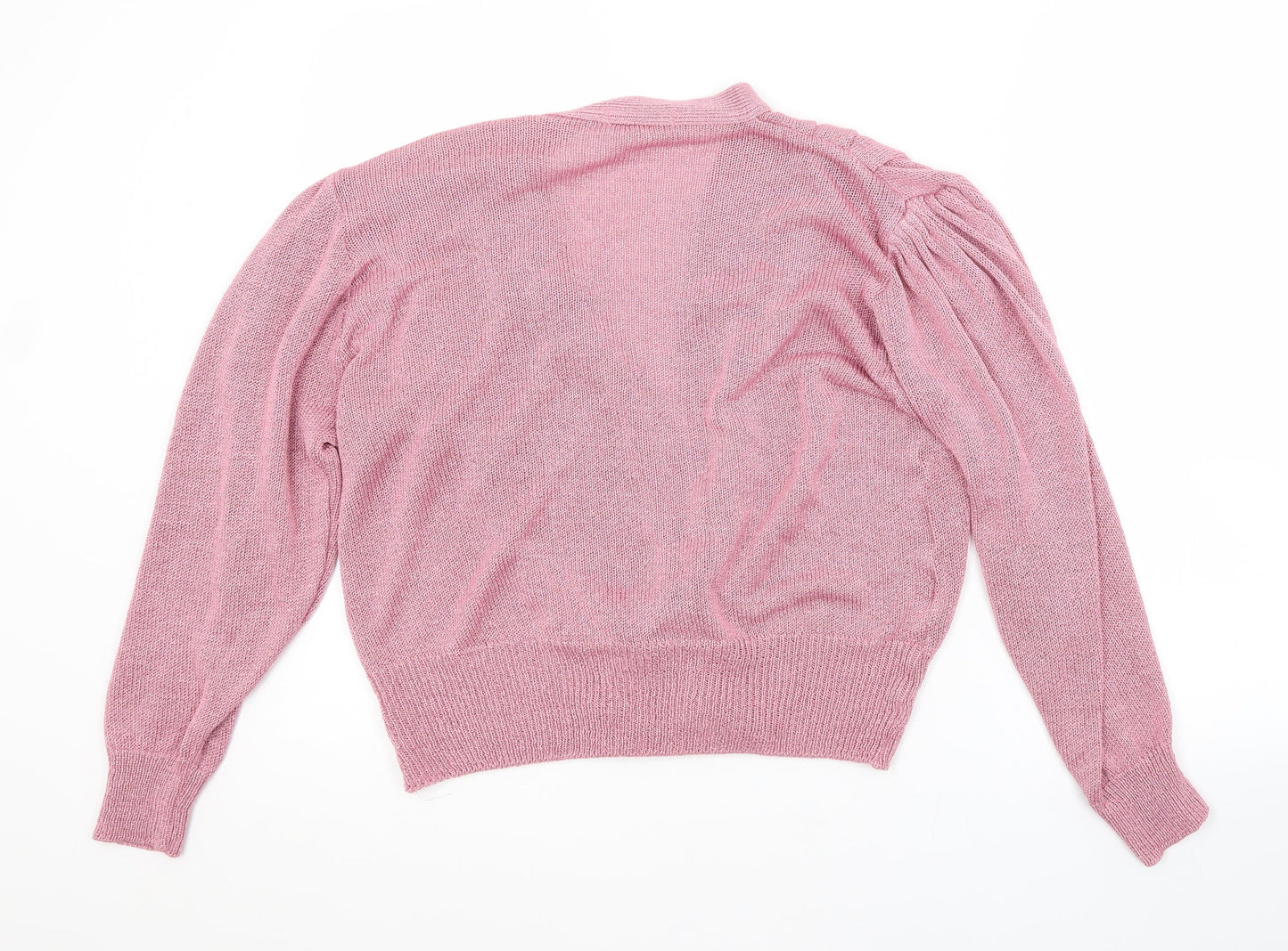 Womens UK Size L KEENO Pink Cardigan Jumper