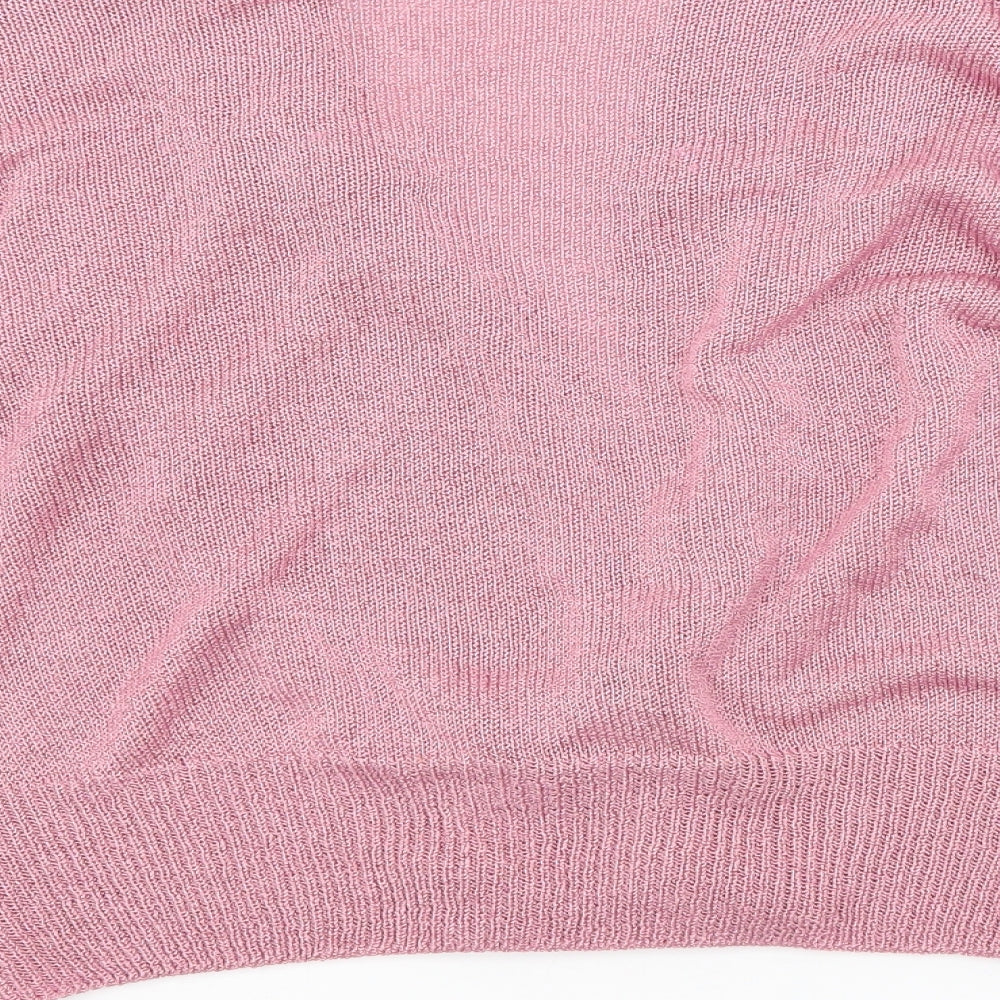 Womens UK Size L KEENO Pink Cardigan Jumper