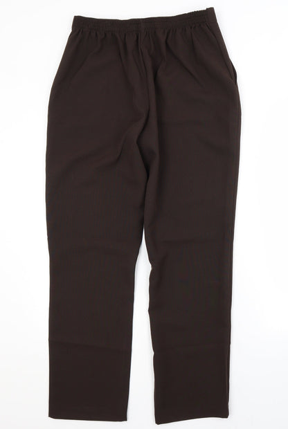Womens UK Size 12 Preworn Regular Fit  Brown Trousers
