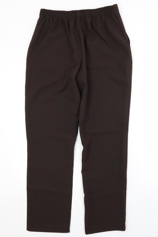 Womens UK Size 12 Preworn Regular Fit  Brown Trousers
