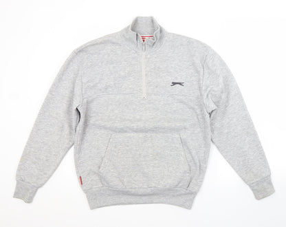 Mens UK Size S Slazenger Grey Full Zip Sweatshirt