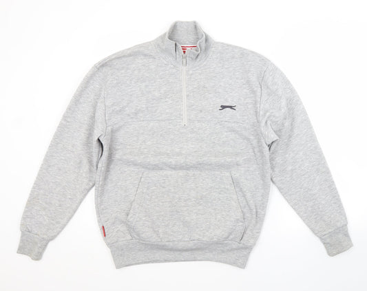 Mens UK Size S Slazenger Grey Full Zip Sweatshirt
