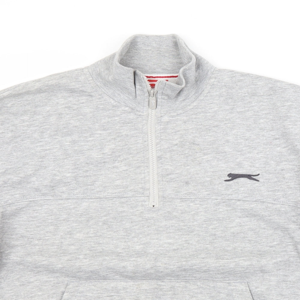 Mens UK Size S Slazenger Grey Full Zip Sweatshirt